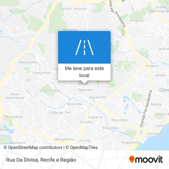 Rua Da Divisa mapa