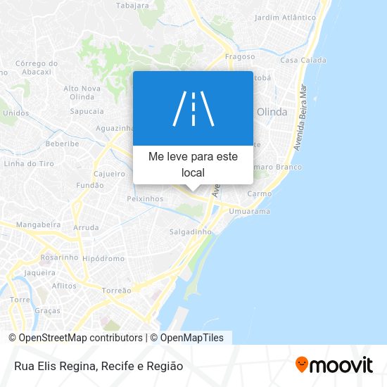 Rua Elis Regina mapa