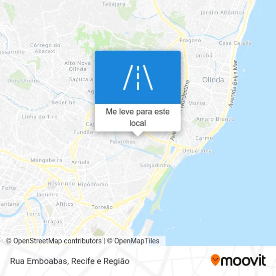 Rua Emboabas mapa