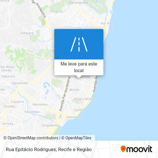 Rua Epitácio Rodrigues mapa