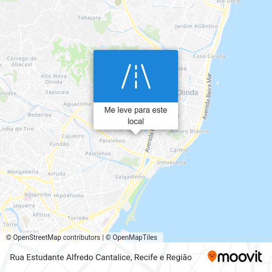 Rua Estudante Alfredo Cantalice mapa