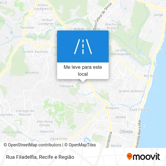 Rua Filadelfia mapa
