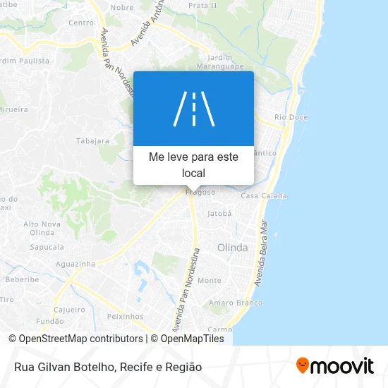 Rua Gilvan Botelho mapa