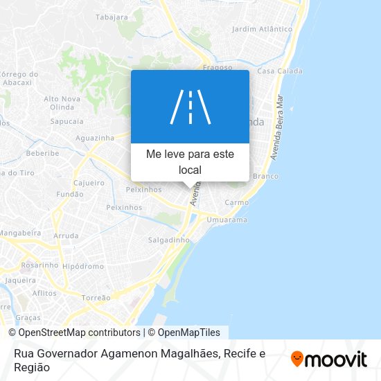 Rua Governador Agamenon Magalhães mapa