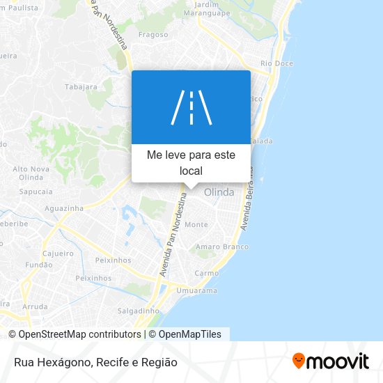 Rua Hexágono mapa