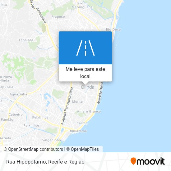 Rua Hipopótamo mapa
