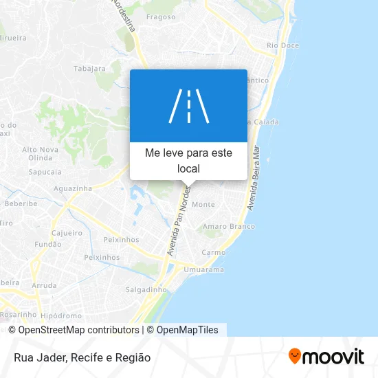 Rua Jader mapa
