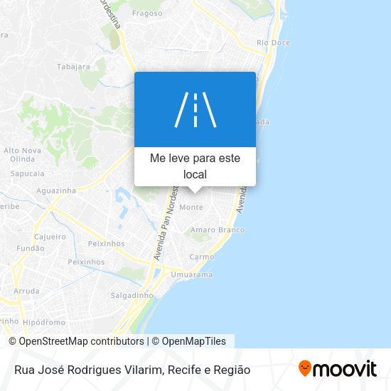 Rua José Rodrigues Vilarim mapa