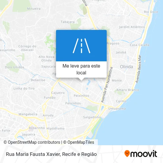 Rua Maria Fausta Xavier mapa