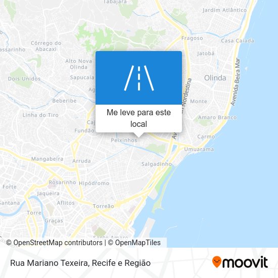 Rua Mariano Texeira mapa