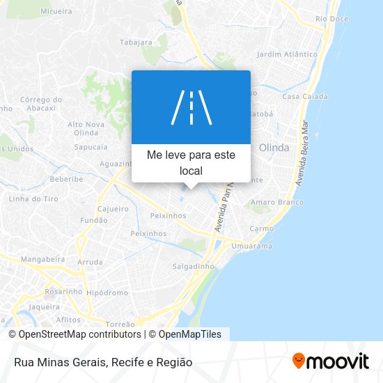 Rua Minas Gerais mapa