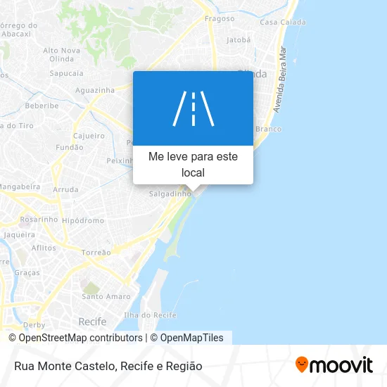 Rua Monte Castelo mapa