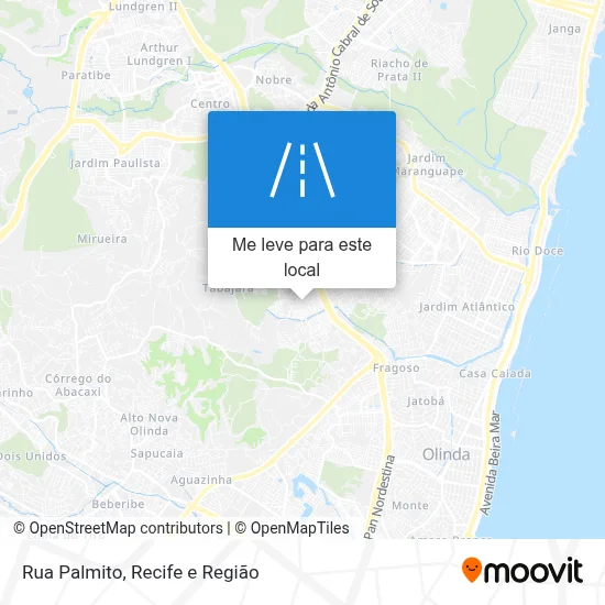 Rua Palmito mapa