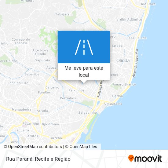 Rua Paraná mapa