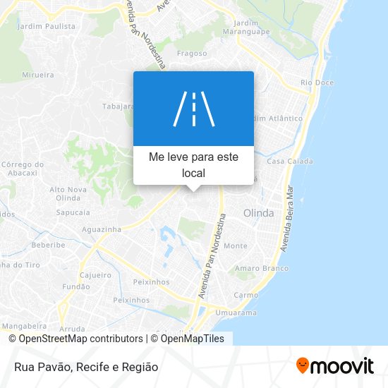 Rua Pavão mapa