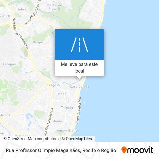 Rua Professor Olímpio Magalhães mapa
