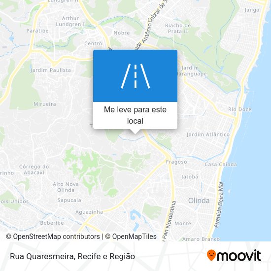 Rua Quaresmeira mapa