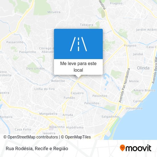 Rua Rodésia mapa
