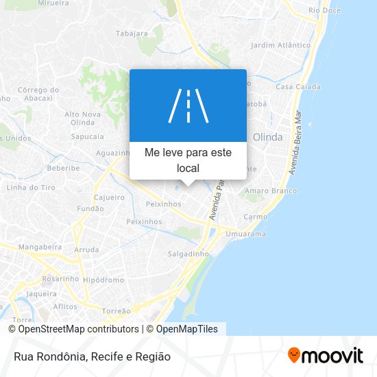 Rua Rondônia mapa