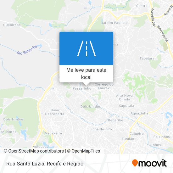Rua Santa Luzia mapa