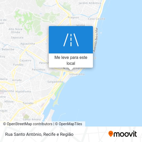Rua Santo Antônio mapa