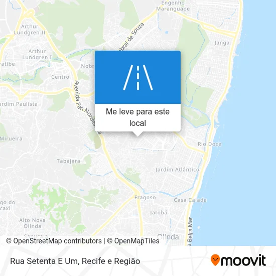 Rua Setenta E Um mapa