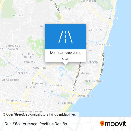 Rua São Lourenço mapa