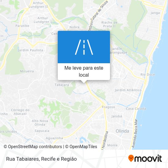 Rua Tabaiares mapa