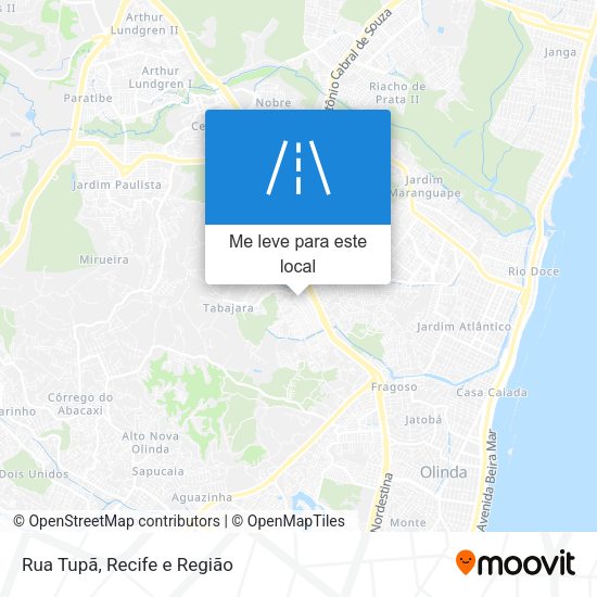 Rua Tupã mapa