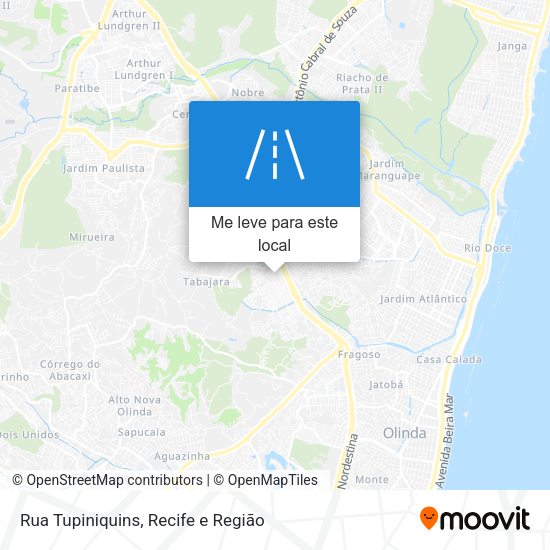 Rua Tupiniquins mapa