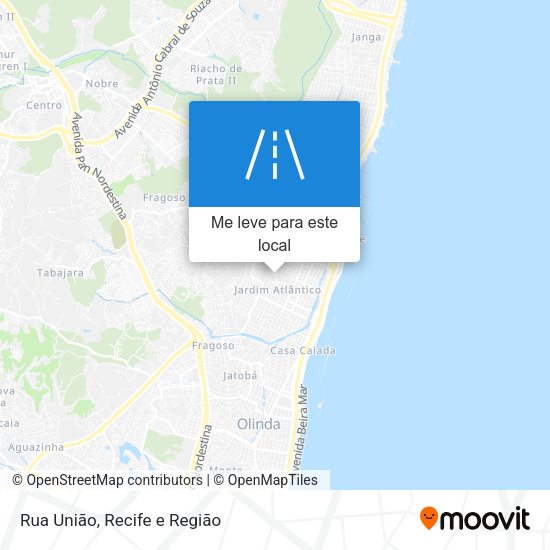 Rua União mapa
