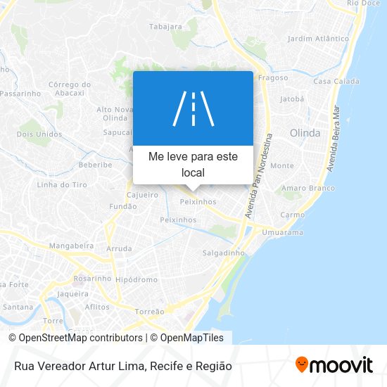 Rua Vereador Artur Lima mapa
