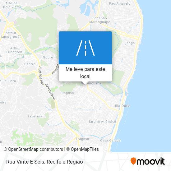 Rua Vinte E Seis mapa