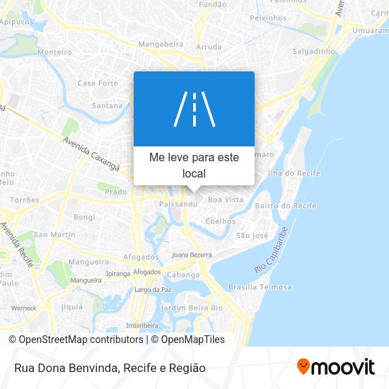 Rua Dona Benvinda mapa
