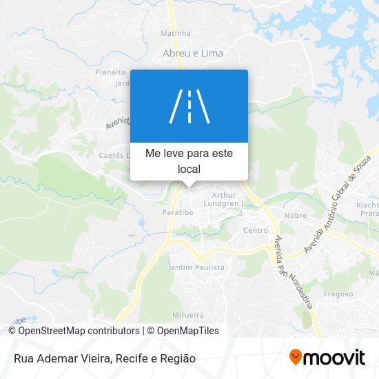 Rua Ademar Vieira mapa