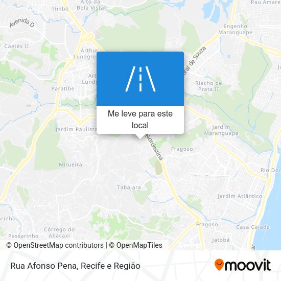 Rua Afonso Pena mapa