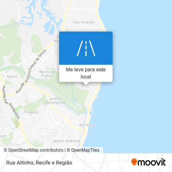 Rua Altinho mapa