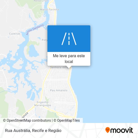 Rua Austrália mapa