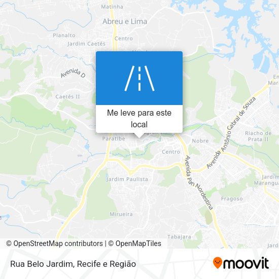 Rua Belo Jardim mapa