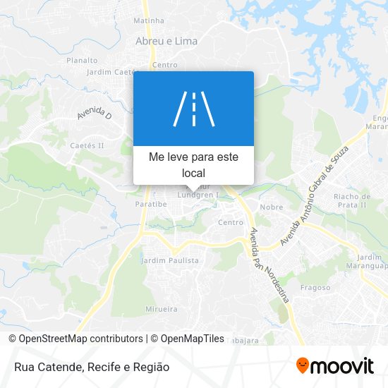 Rua Catende mapa
