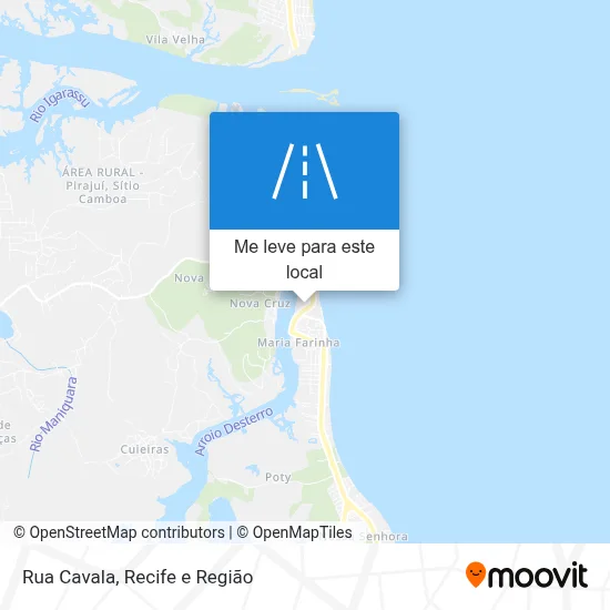 Rua Cavala mapa