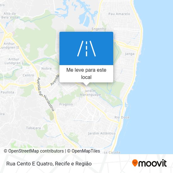 Rua Cento E Quatro mapa