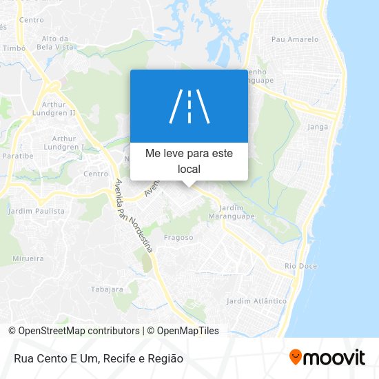 Rua Cento E Um mapa