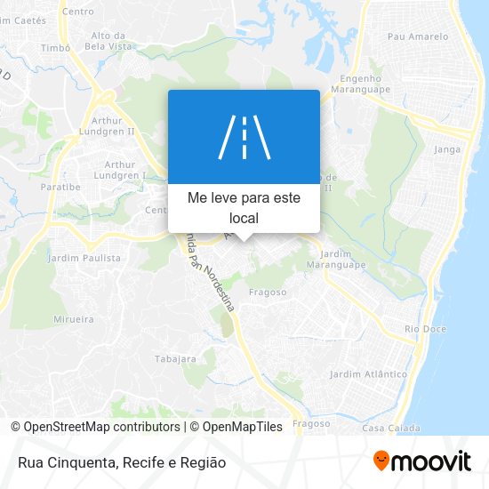 Rua Cinquenta mapa