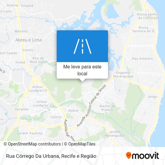 Rua Córrego Da Urbana mapa