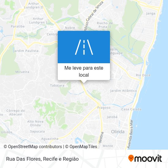 Rua Das Flores mapa