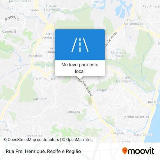 Rua Frei Henrique mapa