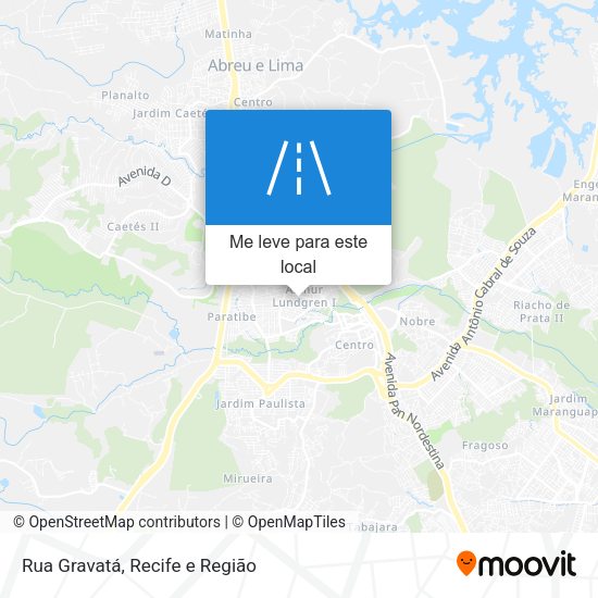 Rua Gravatá mapa