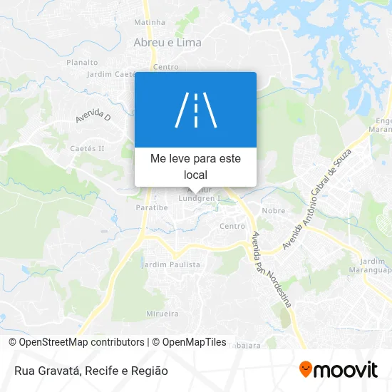Rua Gravatá mapa