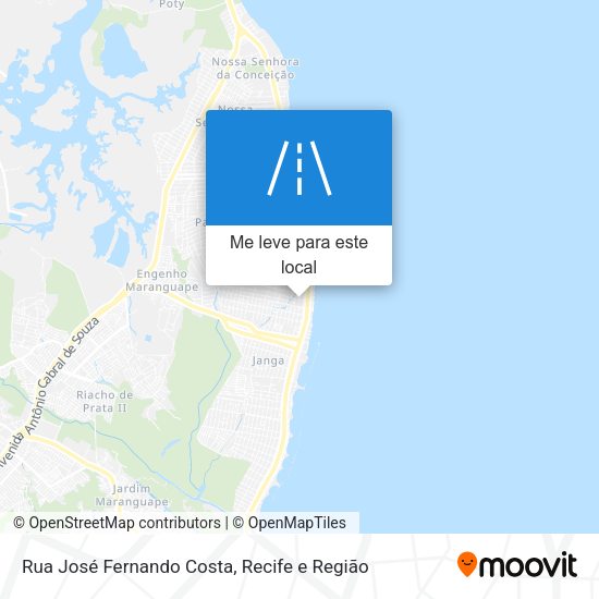 Rua José Fernando Costa mapa